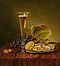 Johann Wilhelm Preyer - Stillleben mit Mandeln Austern Trauben und einer Sektfloete, 73024-24, Van Ham Kunstauktionen