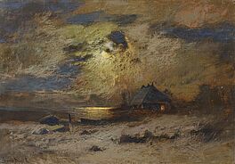 Louis Douzette - Winternacht am Bodden, 65182-1, Van Ham Kunstauktionen