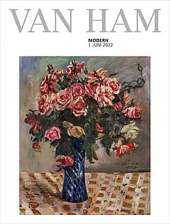 Lovis Corinth - Stillleben - Rote und rosa Rosen in Vase auf Tischtuch Blumen, 73336-1, Van Ham Kunstauktionen