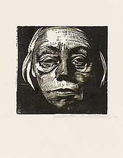 Kaethe Kollwitz - Selbstbildnis von vorn, 60494-22, Van Ham Kunstauktionen