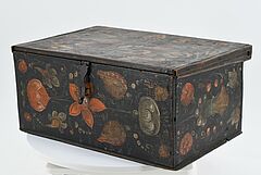 Franken - Groessere Kassette mit Blumen auf schwarzem Grund, 75067-10, Van Ham Kunstauktionen