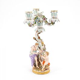 Meissen - Leuchter mit Rocaillen Venus und Amor, 77895-3, Van Ham Kunstauktionen