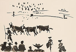 Pablo Picasso - Los Cabestros retiran al Toro Manso Aus La Tauromaquia o Arte de Torear, 76574-3, Van Ham Kunstauktionen