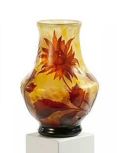 Daum Freres - Vase mit Dahlien, 81551-12, Van Ham Kunstauktionen