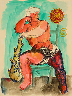 Sandro Chia - Ohne Titel sitzender Herkules, 82000-122, Van Ham Kunstauktionen