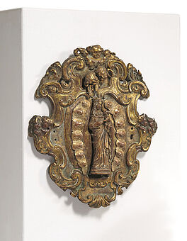 Wohl Deutschland - Ovale Rocaillekartusche mit Marienfigur, 77614-7, Van Ham Kunstauktionen