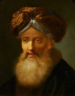 Johann Georg Trautmann - Portraet eines Mannes in der Gestalt eines baertigen Propheten mit Turban , 76282-8, Van Ham Kunstauktionen