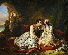 Franzoesischer Meister - Orientalisches Paar in einer Grotte, 58773-3, Van Ham Kunstauktionen