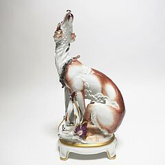 Meissen - Pavian Wolf und Rehbock aus dem Tafelaufsatz Reinecke Fuchs, 66978-4, Van Ham Kunstauktionen