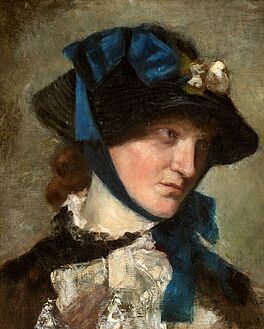 Gustave Courbet - Portraet einer Dame mit Hut und blauer Schleife, 53101-6, Van Ham Kunstauktionen