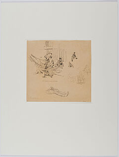 Friedrich Kallmorgen - Konvolut aus zwei Zeichnungen Figurenstudie zu Chioggia und Figurenstudie eines sitzenden Maedchens, 69447-94, Van Ham Kunstauktionen