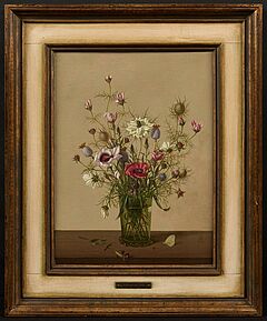 Herbert Boettger - Zarter Blumenstrauss in Stangenglas, 80932-2, Van Ham Kunstauktionen