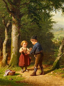 Heinrich Wilhelmi - Zwei Kinder mit einem Vogelnest, 53411-1, Van Ham Kunstauktionen