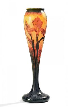Daum Freres - Grosse balusterfoermige Vase mit Iris, 59651-4, Van Ham Kunstauktionen