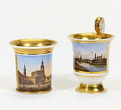 Deutschland - Zwei Ansichtentassen der Stadt Dresden, 54831-47, Van Ham Kunstauktionen