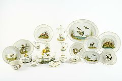 Nymphenburg - Service Gruene Jagd, 81800-4, Van Ham Kunstauktionen