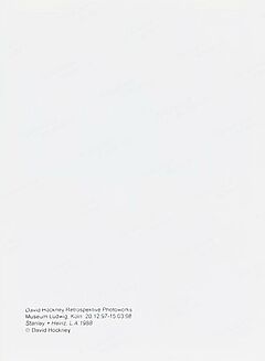 David Hockney - Stanley + Heinz, 58327-18, Van Ham Kunstauktionen