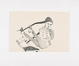 Cornelia Schleime - Ohne Titel Maedchen auf dem Stuhl, 69000-180, Van Ham Kunstauktionen
