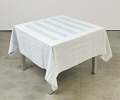 Daniel Buren - Unique Tablecloth with Laser-Cut Lace fuer Parkett 66, 77046-49, Van Ham Kunstauktionen