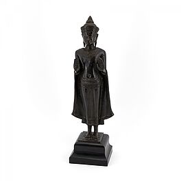 Stehender Buddha im Lopburi Stil, 77787-1, Van Ham Kunstauktionen