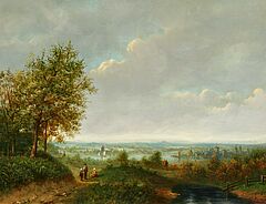 Weite Flusslandschaft mit Rastenden, 81286-5, Van Ham Kunstauktionen