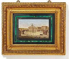Rom - Grosses Mikromosaik mit Ansicht des Petersplatzes, 56343-6, Van Ham Kunstauktionen