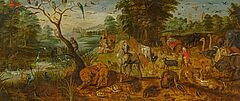 Jan dJ Brueghel - Paradieslandschaft mit Einzug der Tiere in die Arche Noah, 73206-1, Van Ham Kunstauktionen