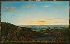 Dresdener Schule - Hirten im Abendlager ueber weiter Landschaft, 76016-4, Van Ham Kunstauktionen