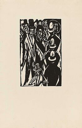 Ernst Ludwig Kirchner - Flanierendes Publikum auf der Strasse, 68002-31, Van Ham Kunstauktionen