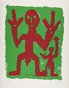 AR Penck - Ohne Titel Peace, 75038-9, Van Ham Kunstauktionen