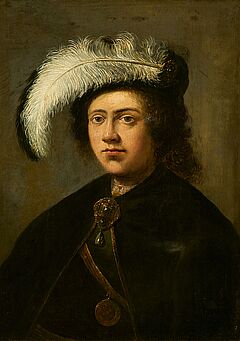 Niederlaendische Schule - Portraet eines Herren mit Federbarett, 73993-44, Van Ham Kunstauktionen