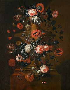 Niederlaendische Schule - Stillleben mit Rosen Tulpen und Nelken, 75501-38, Van Ham Kunstauktionen