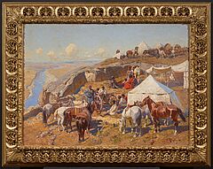 Franz Roubaud - Reiterlager im Kaukasus, 80688-1, Van Ham Kunstauktionen