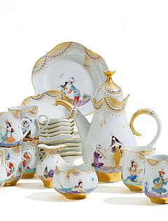 Meissen - Mokkaservice 1001 Nacht fuer sechs Personen, 66720-1, Van Ham Kunstauktionen
