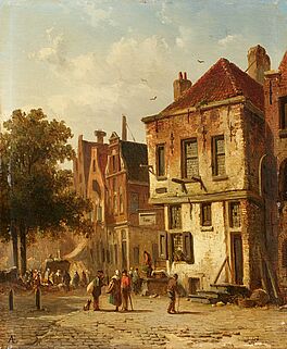 Adrianus Eversen - Hollaendische Strassenszene, 81233-10, Van Ham Kunstauktionen