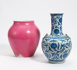 Bauchige Vase mit Lotos, 66054-1, Van Ham Kunstauktionen