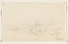 Carl Spitzweg - Bootsschuppen am Seeufer, 75390-12, Van Ham Kunstauktionen