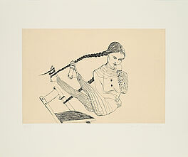 Cornelia Schleime - Ohne Titel Maedchen auf dem Stuhl, 69000-178, Van Ham Kunstauktionen