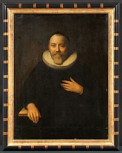 Niederlaendische Schule - Portraet eines Ratsherren mit Muehlsteinkragen, 75648-1, Van Ham Kunstauktionen