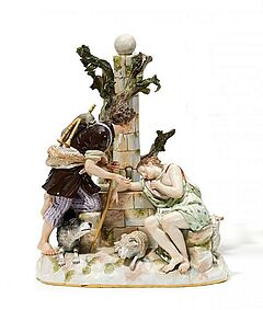 Meissen - Schaefergruppe am Brunnen, 55101-1, Van Ham Kunstauktionen