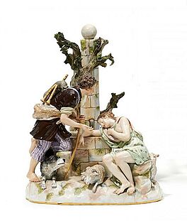 Meissen - Schaefergruppe am Brunnen, 55101-1, Van Ham Kunstauktionen