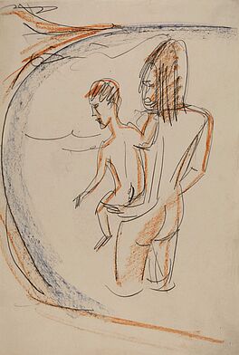 Ernst Ludwig Kirchner - Frau und Kind am Meeresstrand von Fehmarn, 73022-2, Van Ham Kunstauktionen