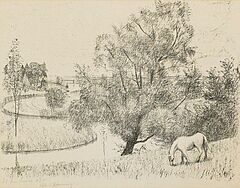 Friedrich Ahlers-Hestermann - Flusslandschaft mit grasendem Pferd, 53099-1, Van Ham Kunstauktionen
