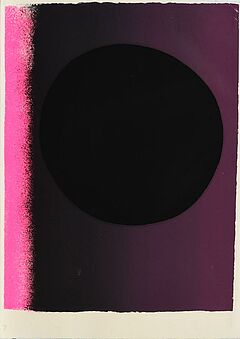 Rupprecht Geiger - Dunkles Rund in schwarz-rotem Feldschwarz - schwarzrot - leuchtrot, 63816-15, Van Ham Kunstauktionen