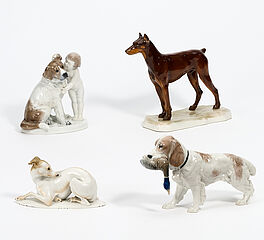 Rosenthal - Vier Hundefiguren, 75074-111, Van Ham Kunstauktionen