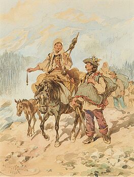 Juliusz Fortunat Kossak - Reisende im Gebirge, 75551-1, Van Ham Kunstauktionen