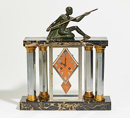 Art Deco Pendule mit Krieger, 65923-12, Van Ham Kunstauktionen