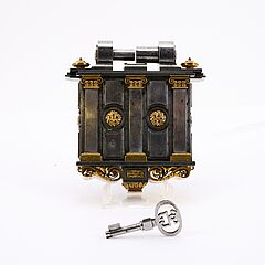 Deutschland - Grosses Vorhangschloss mit Architekturelementen und Schluessel, 81567-4, Van Ham Kunstauktionen