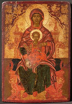 Greek Icon Painter - Thronende Gottesmutter mit dem Christusknaben, 81233-15, Van Ham Kunstauktionen