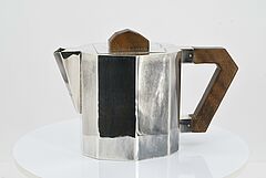 Wohl Belgien - Fuenfteiliges Art Deco Kaffee- und Teeservice mit facettiertem Korpus, 73549-19, Van Ham Kunstauktionen
